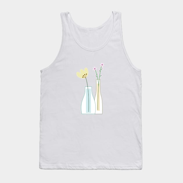 the flowers in the vases. Tank Top by EhO